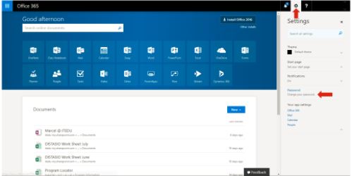 Office 365 - Cambiar contraseña