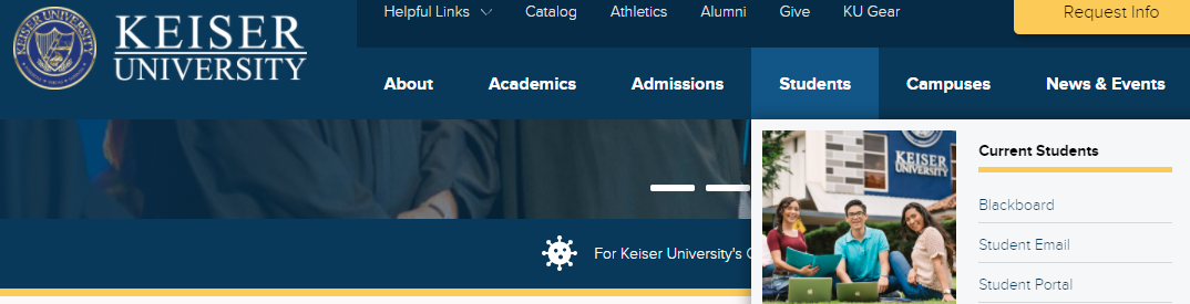 Keiser deals university blackboard