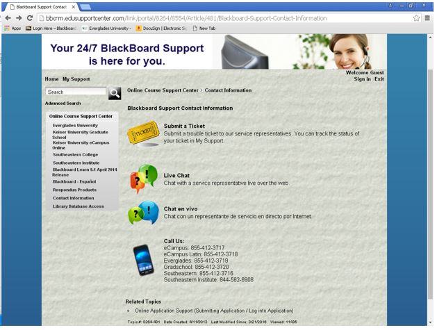  image Of The Blackboard Support Page 