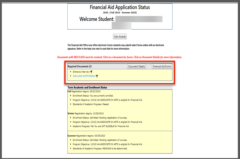 (Image Of RED FLAGS - Required Documents And Document Details Button)